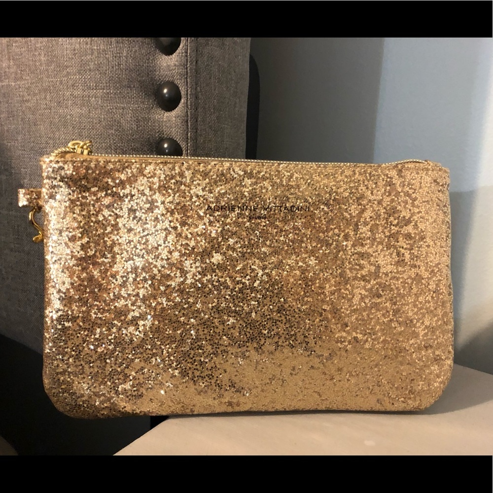 Adrienne Vittadini Clutch Phone Charging Gold